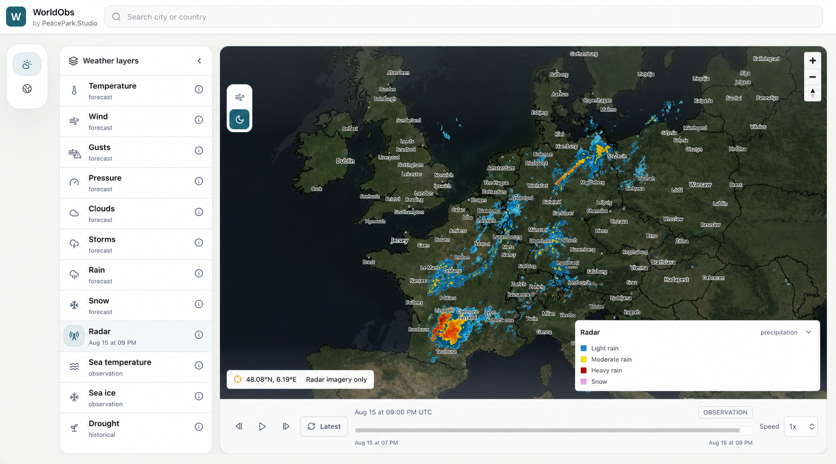 Radar map